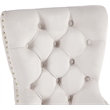 Pemberly Row Contemporary Cream Velvet Dining Chairs (Set of 4)