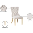 Pemberly Row Contemporary Cream Velvet Dining Chairs (Set of 4)