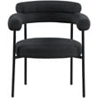 Pemberly Row Contemporary Black Boucle Fabric Dining Chairs Set of 4