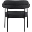 Pemberly Row Contemporary Black Boucle Fabric Dining Chairs Set of 4