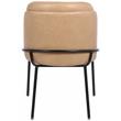 Pemberly Row Contemporary Tan Vegan Leather Dining Chairs (Set of 6)