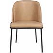 Pemberly Row Contemporary Tan Vegan Leather Dining Chairs (Set of 6)