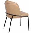 Pemberly Row Contemporary Tan Vegan Leather Dining Chairs (Set of 6)