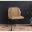 Pemberly Row Contemporary Tan Vegan Leather Dining Chairs (Set of 6)