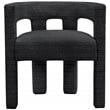 Pemberly Row Contemporary Set of 2 Black Boucle Fabric Accent/Dining Chairs