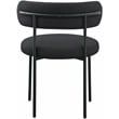 Pemberly Row Contemporary Set of 4 Black Boucle Fabric Dining Chairs