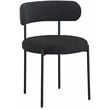 Pemberly Row Contemporary Set of 4 Black Boucle Fabric Dining Chairs