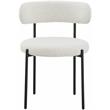 Pemberly Row Contemporary Set of 4 Cream Boucle Fabric Dining Chairs