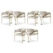 Pemberly Row Contemporary Stone Velvet Dining Chairs (Set of 6)