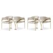 Pemberly Row Contemporary Stone Velvet Dining Chairs (Set of 4)