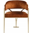 Pemberly Row Contemporary Cognac Velvet Dining Chairs (Set of 6)