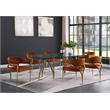 Pemberly Row Contemporary Cognac Velvet Dining Chairs (Set of 4)