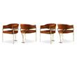 Pemberly Row Contemporary Cognac Velvet Dining Chairs (Set of 4)