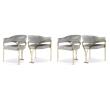 Pemberly Row Contemporary Gray Velvet Dining Chairs (Set of 4)