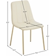 Pemberly Row Contemporary Cream Vegan Leather Dining Chairs (Set of 6)
