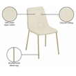 Pemberly Row Contemporary Cream Vegan Leather Dining Chairs (Set of 6)