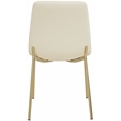 Pemberly Row Contemporary Cream Vegan Leather Dining Chairs (Set of 4)
