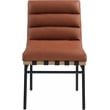 Pemberly Row Contemporary Fabric Cognac Dining Chairs (Set of 4)