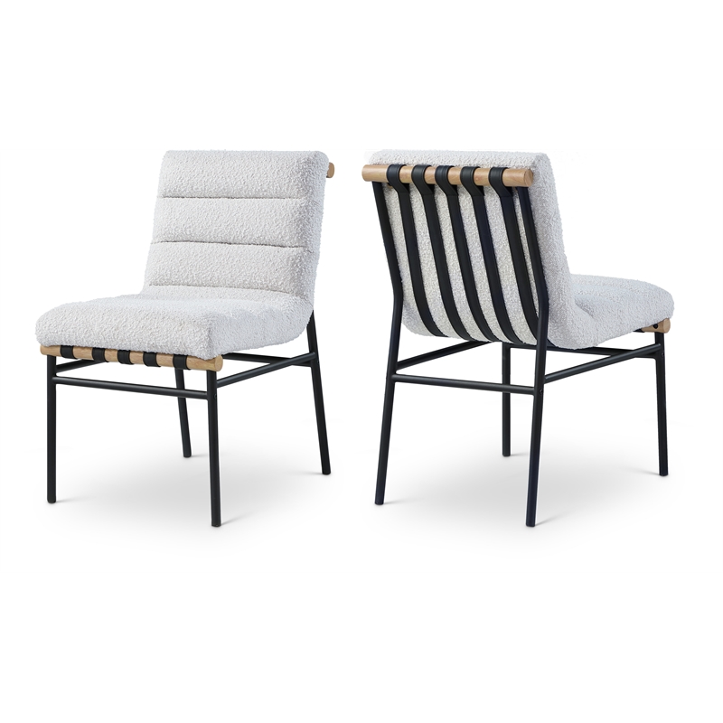 Pemberly Row Contemporary Fabric Cream Dining Chairs (Set of 6)