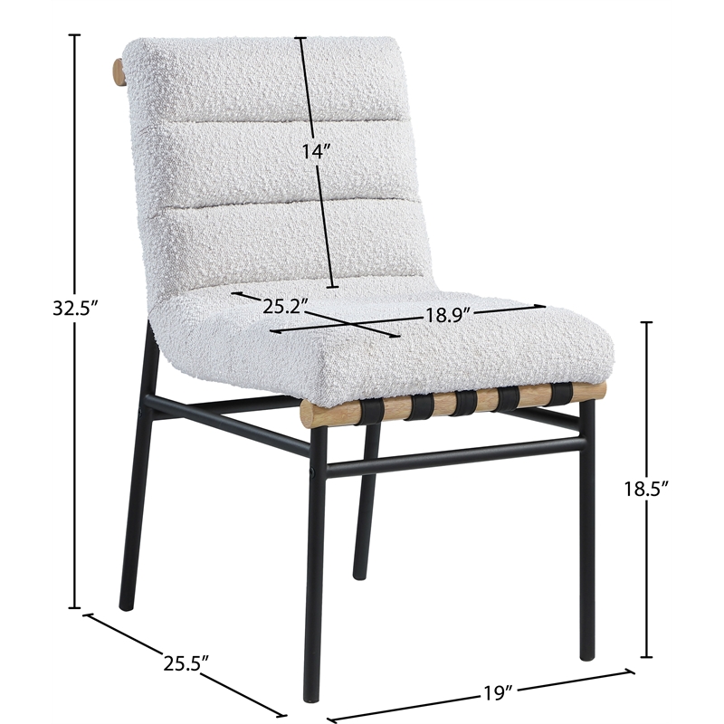 Pemberly Row Contemporary Fabric Cream Dining Chairs (Set of 4)