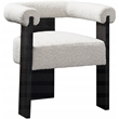 Pemberly Row Mid-Century Set of 2 Fabric Cream Dining Chairs
