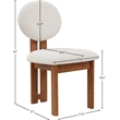 Pemberly Row Mid-Century Cream Boucle Fabric Dining Chairs (Set of 6)