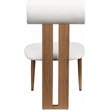 Pemberly Row Contemporary Faux Leather Cream Dining Chairs (Set of 6)