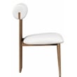 Pemberly Row Contemporary Faux Leather Cream Dining Chairs (Set of 6)