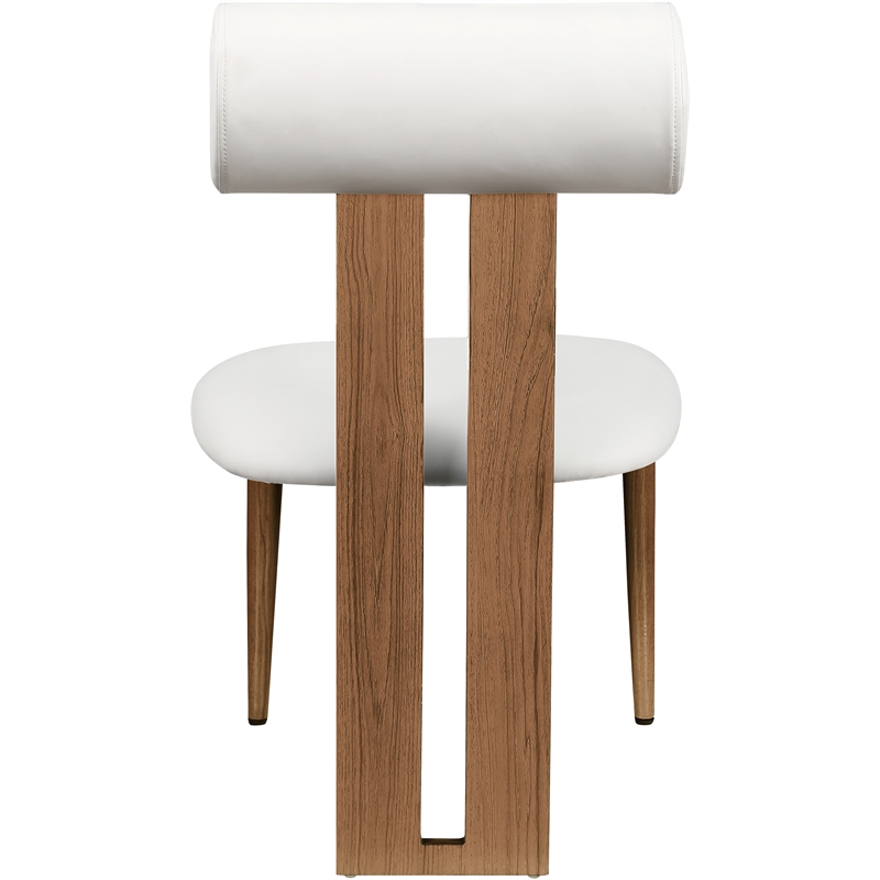 Pemberly Row Contemporary Faux Leather Cream Dining Chairs (Set of 4)