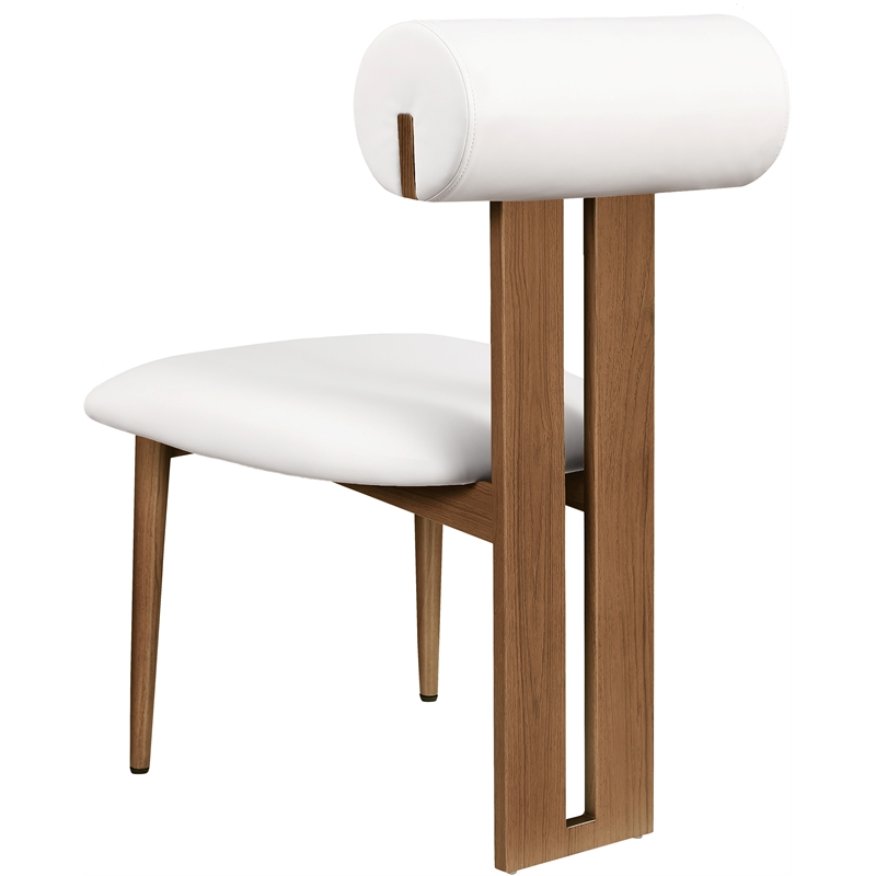 Pemberly Row Contemporary Faux Leather Cream Dining Chairs (Set of 4)