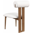 Pemberly Row Contemporary Faux Leather Cream Dining Chairs (Set of 4)