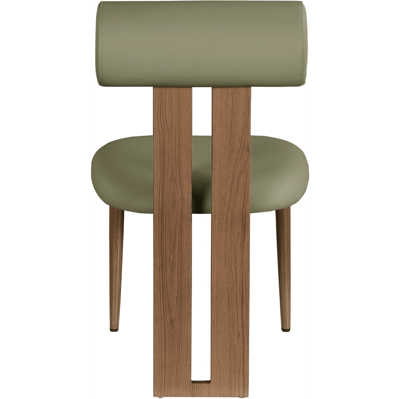 Pemberly Row Contemporary Faux Leather Olive Dining Chairs (Set of 6)