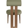 Pemberly Row Contemporary Faux Leather Olive Dining Chairs (Set of 6)