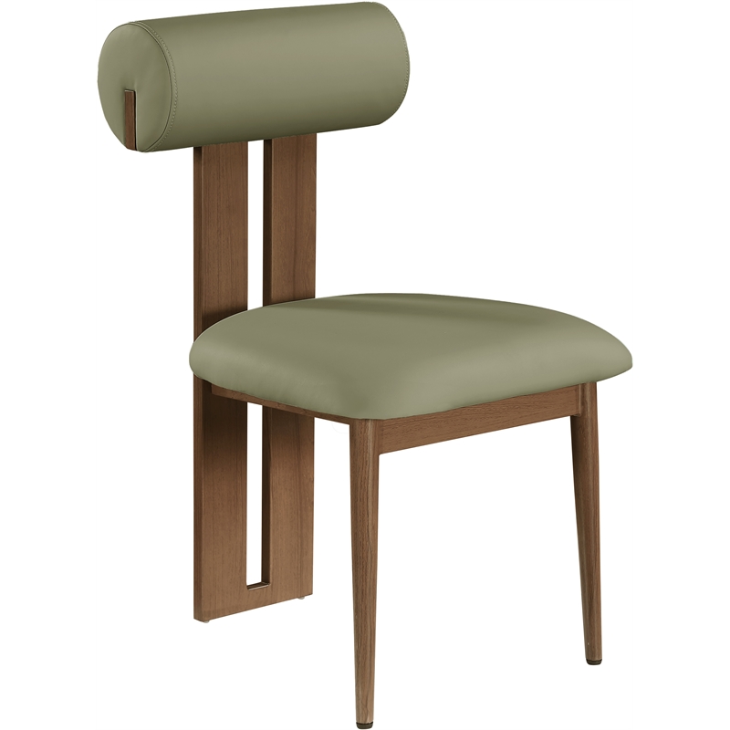 Pemberly Row Contemporary Faux Leather Olive Dining Chairs (Set of 6)