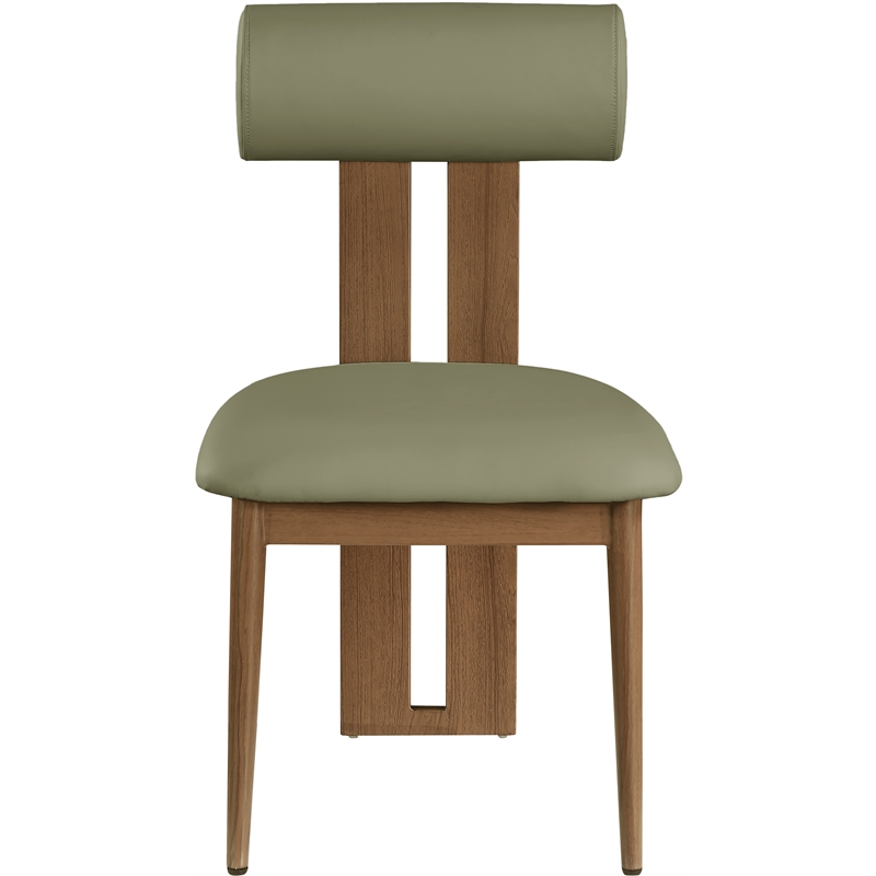 Pemberly Row Contemporary Faux Leather Olive Dining Chairs (Set of 6)