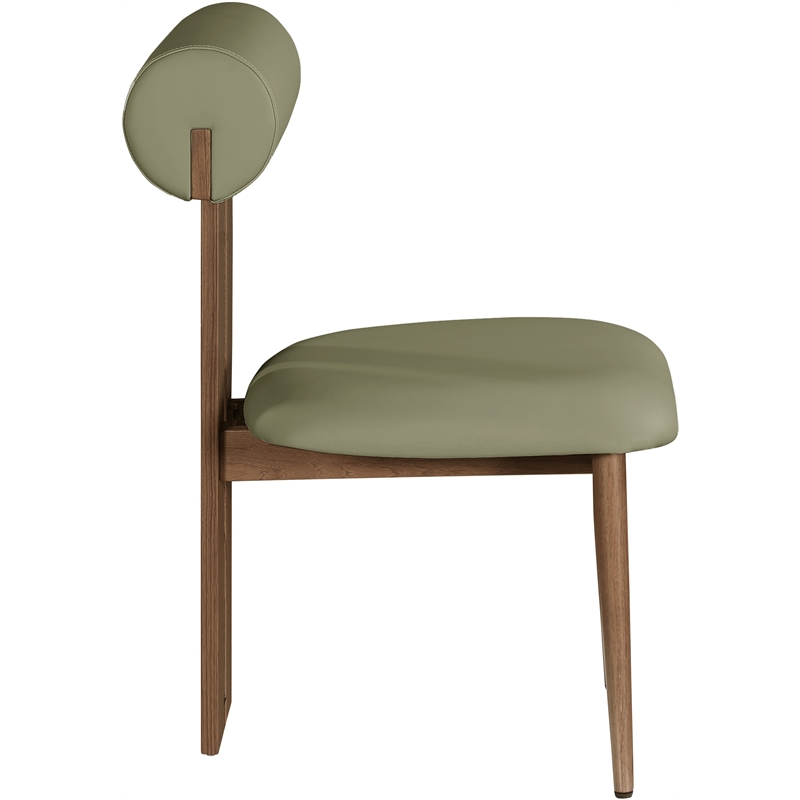Pemberly Row Contemporary Faux Leather Olive Dining Chairs (Set of 6)
