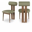 Pemberly Row Contemporary Faux Leather Olive Dining Chairs (Set of 4)