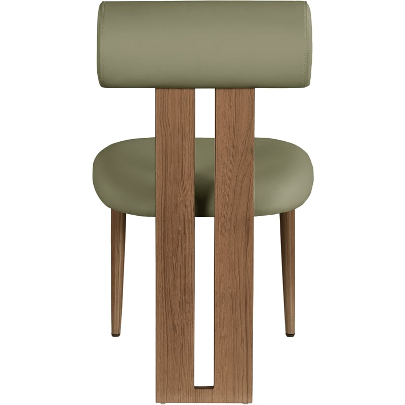Pemberly Row Contemporary Faux Leather Olive Dining Chairs (Set of 4)