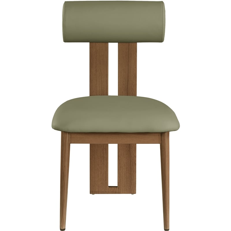 Pemberly Row Contemporary Faux Leather Olive Dining Chairs (Set of 4)
