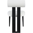 Pemberly Row Contemporary Cream Vegan Leather Dining Chairs (Set of 6)