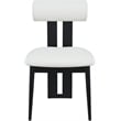 Pemberly Row Contemporary Cream Vegan Leather Dining Chairs (Set of 6)