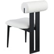 Pemberly Row Contemporary Cream Vegan Leather Dining Chairs (Set of 6)