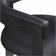 Pemberly Row Contemporary Black Vegan Leather Dining Chairs (Set of 6)