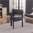 Pemberly Row Contemporary Black Vegan Leather Dining Chairs (Set of 6)
