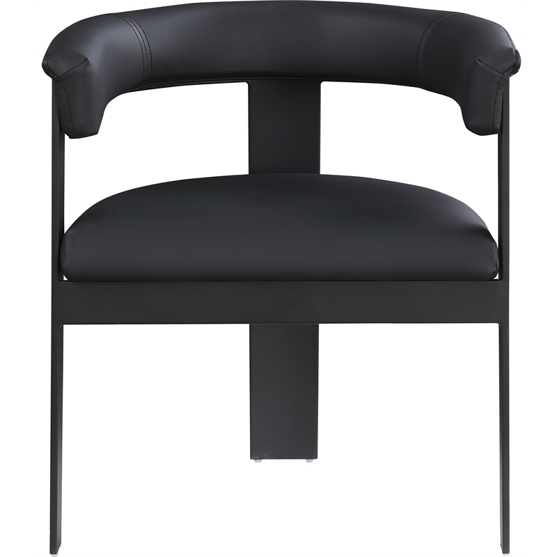 Pemberly Row Contemporary Black Vegan Leather Dining Chairs (Set of 4)