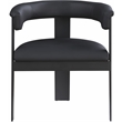 Pemberly Row Contemporary Black Vegan Leather Dining Chairs (Set of 4)