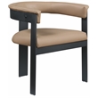 Pemberly Row Contemporary Tan Vegan Leather Dining Chairs (Set of 6)