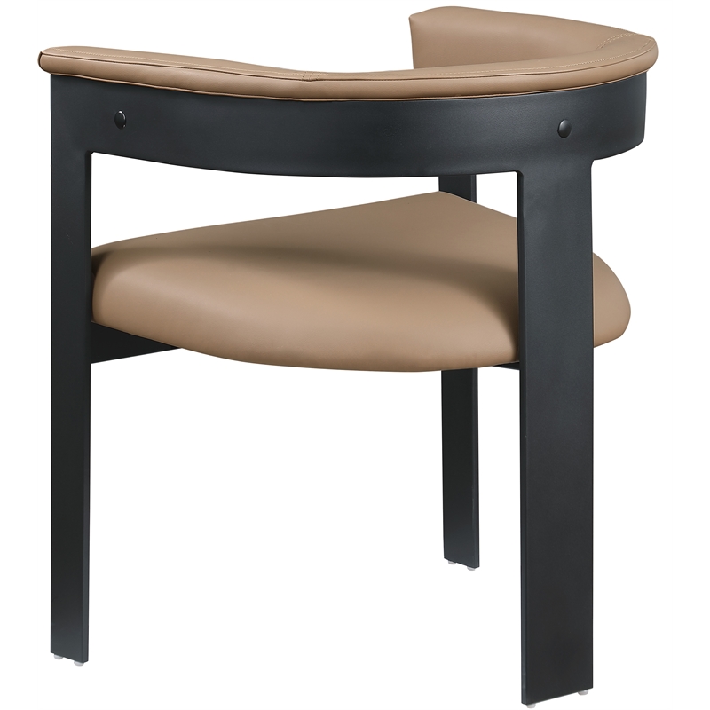 Pemberly Row Contemporary Tan Vegan Leather Dining Chairs (Set of 6)