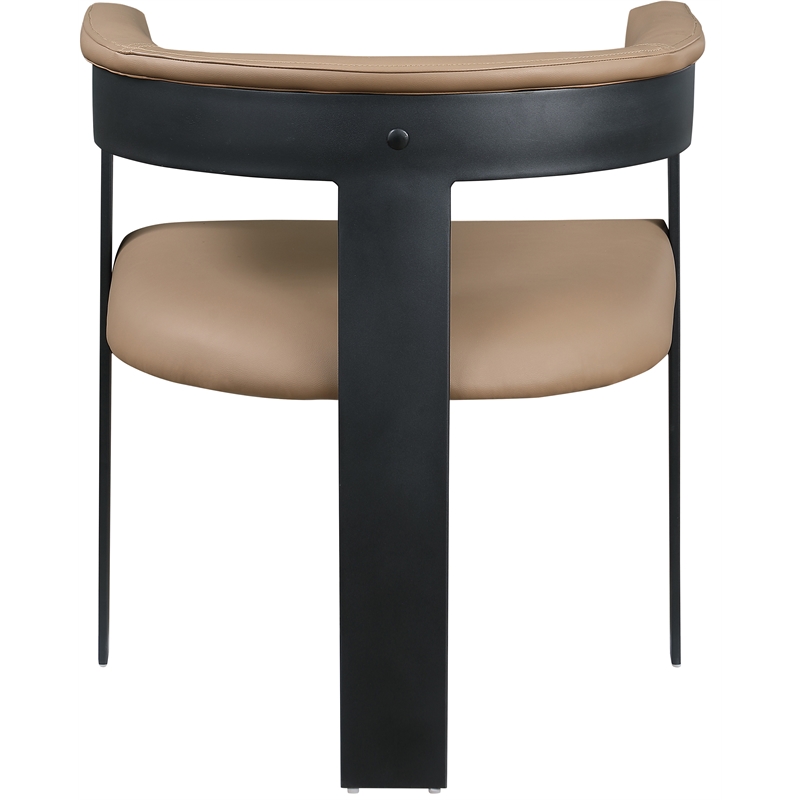 Pemberly Row Contemporary Tan Vegan Leather Dining Chairs (Set of 6)