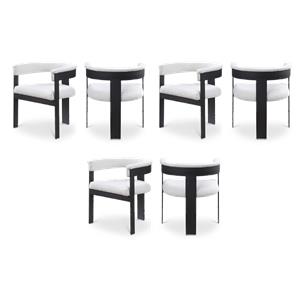 Pemberly Row Contemporary Cream Boucle Fabric Dining Chairs (Set of 6)